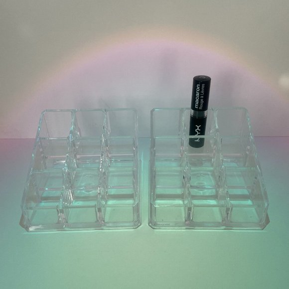 Other - SET OF 2 Clear Acrylic Makeup Organizers/Stands/Displays for Lipstick/Gloss Etc